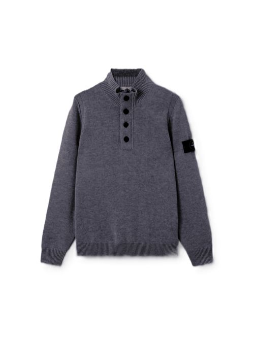 LAMBSWOOL Stone Island Maglione con zip corta e dettagli in feltro Stone Island | K2S155100040S00A3V0M6B